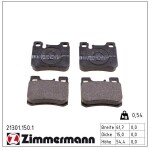ZIMMERMANN Piduriklotsi komplekt,  ketaspidur 21301.150.1