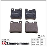 ZIMMERMANN  Piduriklotsi komplekt,ketaspidur 21305.155.1