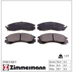ZIMMERMANN Piduriklotsi komplekt,  ketaspidur 21363.160.1