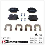 ZIMMERMANN Piduriklotsi komplekt,  ketaspidur 21433.170.2