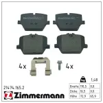 ZIMMERMANN Piduriklotsi komplekt,  ketaspidur 21474.165.2