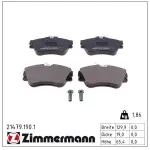 ZIMMERMANN Piduriklotsi komplekt,  ketaspidur 21479.190.1