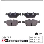 ZIMMERMANN Piduriklotsi komplekt,  ketaspidur 21484.205.1