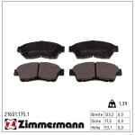 ZIMMERMANN Piduriklotsi komplekt,  ketaspidur 21601.175.1