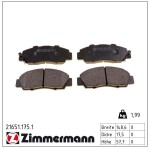 ZIMMERMANN Piduriklotsi komplekt,  ketaspidur 21651.175.1