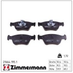 ZIMMERMANN Piduriklotsi komplekt,  ketaspidur 21664.195.1