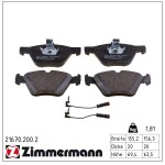 ZIMMERMANN Piduriklotsi komplekt,  ketaspidur 21670.200.2