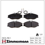 ZIMMERMANN Piduriklotsi komplekt,  ketaspidur 21674.190.1