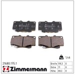 ZIMMERMANN Piduriklotsi komplekt,  ketaspidur 21680.175.1
