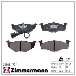 ZIMMERMANN Piduriklotsi komplekt,  ketaspidur 21868.170.1