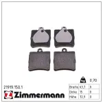 ZIMMERMANN Piduriklotsi komplekt,  ketaspidur 21919.150.1