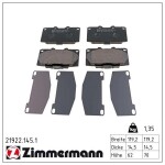 ZIMMERMANN Piduriklotsi komplekt,  ketaspidur 21922.145.1