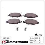 ZIMMERMANN Piduriklotsi komplekt,  ketaspidur 21980.180.1