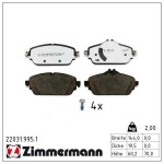 ZIMMERMANN Piduriklotsi komplekt,  ketaspidur rd:z 22031.995.1