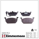 ZIMMERMANN Piduriklotsi komplekt,  ketaspidur 22035.175.2