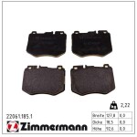 ZIMMERMANN Piduriklotsi komplekt,  ketaspidur 22061.185.1