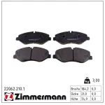 ZIMMERMANN Piduriklotsi komplekt,  ketaspidur 22062.210.1