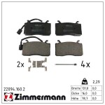 ZIMMERMANN Piduriklotsi komplekt,  ketaspidur 22094.160.2