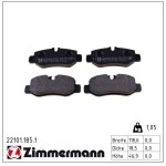 ZIMMERMANN Piduriklotsi komplekt,  ketaspidur 22101.185.1
