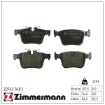 ZIMMERMANN Piduriklotsi komplekt,  ketaspidur 22141.140.1