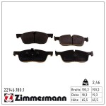 ZIMMERMANN Piduriklotsi komplekt,  ketaspidur 22146.180.1