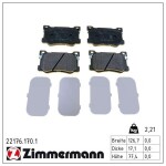 ZIMMERMANN Piduriklotsi komplekt,  ketaspidur 22176.170.1
