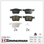 ZIMMERMANN Piduriklotsi komplekt,  ketaspidur 22388.160.2