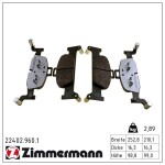 ZIMMERMANN  Piduriklotsi komplekt,ketaspidur rd:z 22402.960.1