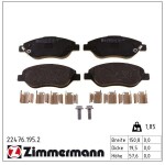 ZIMMERMANN Piduriklotsi komplekt,  ketaspidur 22476.195.2