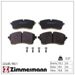 ZIMMERMANN Piduriklotsi komplekt,  ketaspidur 22485.190.1