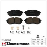 ZIMMERMANN Piduriklotsi komplekt,  ketaspidur 22493.195.2