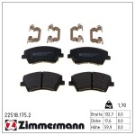 ZIMMERMANN Piduriklotsi komplekt,  ketaspidur 22518.175.2