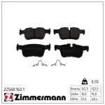 ZIMMERMANN Piduriklotsi komplekt,  ketaspidur 22568.160.1