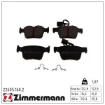ZIMMERMANN Piduriklotsi komplekt,  ketaspidur 22605.160.2