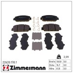 ZIMMERMANN Piduriklotsi komplekt,  ketaspidur 22620.170.1