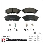 ZIMMERMANN Piduriklotsi komplekt,  ketaspidur 22688.190.2