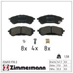 ZIMMERMANN Piduriklotsi komplekt,  ketaspidur 22693.170.2