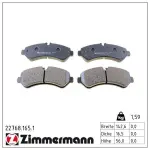 ZIMMERMANN Piduriklotsi komplekt,  ketaspidur 22768.165.1