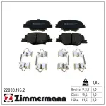 ZIMMERMANN Piduriklotsi komplekt,  ketaspidur 22838.195.2