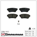 ZIMMERMANN Piduriklotsi komplekt,  ketaspidur 22864.140.2