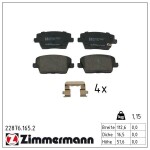 ZIMMERMANN Piduriklotsi komplekt,  ketaspidur 22876.165.2