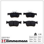 ZIMMERMANN Piduriklotsi komplekt,  ketaspidur 22917.150.1