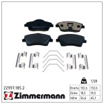 ZIMMERMANN Piduriklotsi komplekt,  ketaspidur 22997.185.2
