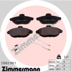 ZIMMERMANN Piduriklotsi komplekt,  ketaspidur 23003.190.1