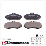 ZIMMERMANN Piduriklotsi komplekt,  ketaspidur 23022.205.1