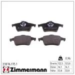 ZIMMERMANN  Piduriklotsi komplekt,ketaspidur 23076.175.1