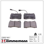 ZIMMERMANN Piduriklotsi komplekt,  ketaspidur 23092.160.1