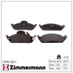 ZIMMERMANN Piduriklotsi komplekt,  ketaspidur 23193.165.1