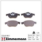 ZIMMERMANN Piduriklotsi komplekt,  ketaspidur 23248.180.1