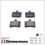 ZIMMERMANN Piduriklotsi komplekt,  ketaspidur 23305.155.1